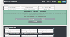 Desktop Screenshot of pregnancycalculator.net